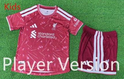 Player Version 26-27 Liverpool Home  Red Soccer kids uniforms
