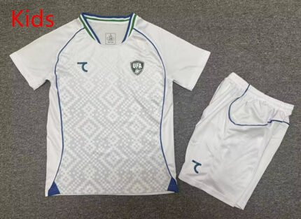 2026-27 Uzbekistan Away White Kids/Youth Soccer Uniform