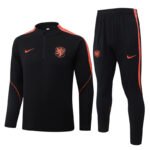 2026-27 Netherlands Black Soccer Tracksuit Uniform