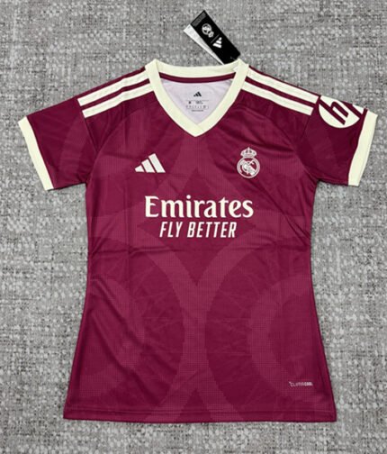 2026-27 Real Madrid 2nd Away Red Women Soccer Jersey AAA