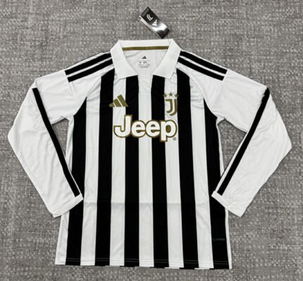 2026-27 Juventus Home Black White Long-sleeved  Soccer Jersey AAA