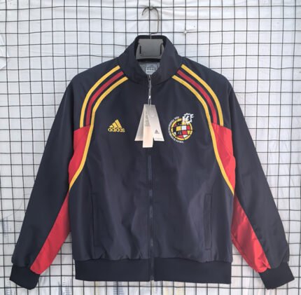 2002 Retro version Spain Blue Windbreaker  Soccer Jacket