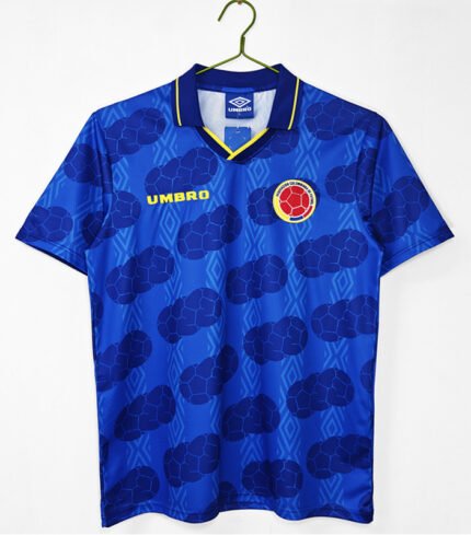 Retro version 1994 Colombia Away Blue Soccer Jersey AAA