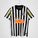 Retro version 2013 Santos Away Black White Soccer Jersey AAA