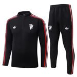 2026-27 Manchester United Black Soccer Tracksuit Uniform
