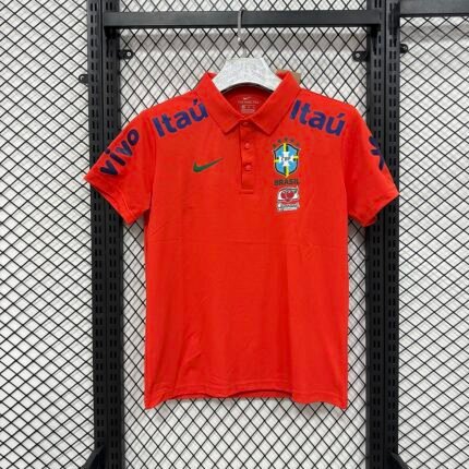 2026-2027  Brazil Red Soccer Polo Jersey AAA
