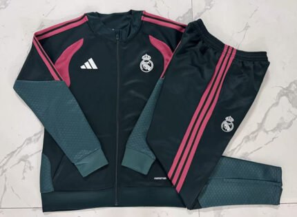 26-27 Real Madrid Green Thailand Soccer Jacket Uniform