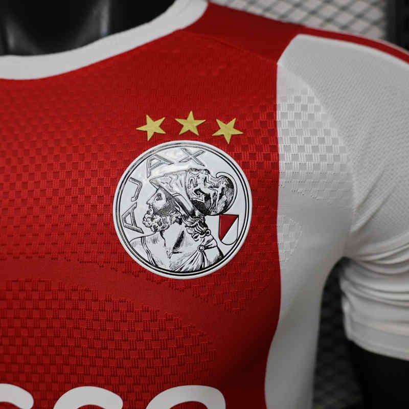 Player Version 26-27 Ajax Home White Red Soccer Jersey - Image 4