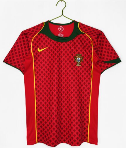 Retro Version 2004 Portugal Home Red Soccer Jersey AAA