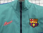 95-97 Retro version Barcelona Green Windbreaker  Soccer Jacket - Image 3