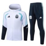 26-27 Argentina White Blue Thailand Soccer Jacket Uniform With Hat