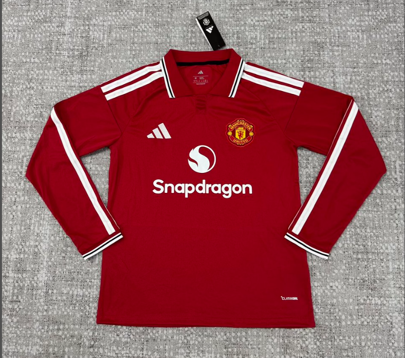C3FFBD7E619BA5AE72E08D37DBB30375 (S-4XL) 2026-2027 Manchester United Home Red Soccer Long sleeves Jersey AAA - Image 1
