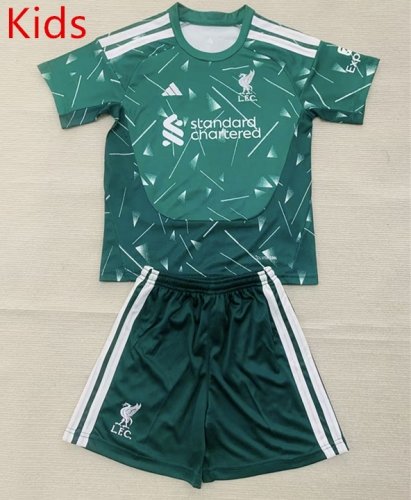 26-27 Liverpool Away Green Kids/Youth Soccer Uniform