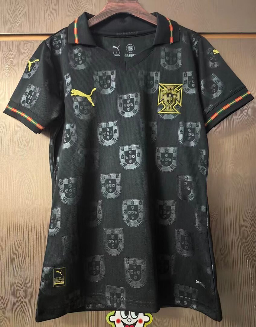 IMG_1517 2026-27 Portugal Away Black Women Soccer Jersey AAA - Image 1