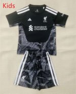 26-27 Liverpool Goalkeeper Black Kids/Youth Soccer Uniform