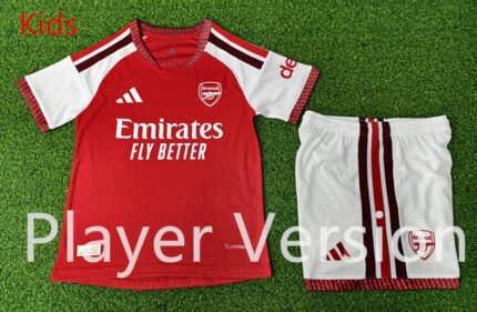 Player version 2026-2027 Arsenal Home Red Kids Soccer uniform