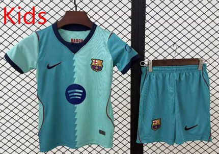 2026-27 Barcelona Away Blue kids/youth Soccer uniform