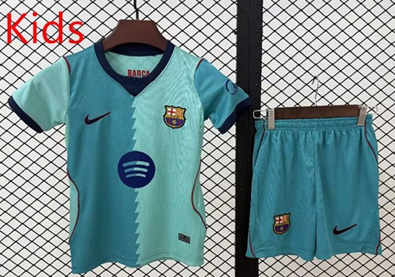 IMG_3514 2026-27 Barcelona Away Blue kids/youth Soccer uniform - Image 1