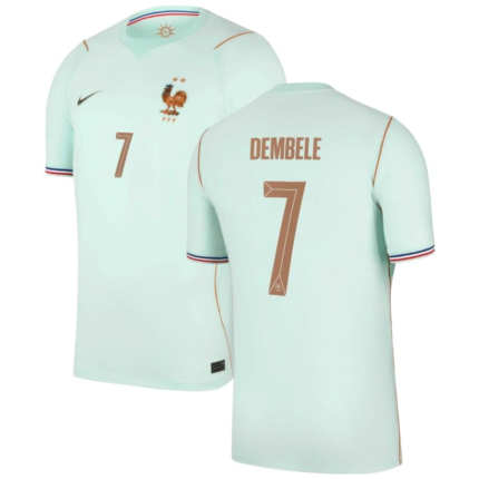 #7 DEMBELE 2026-2027 France Away Light Green Soccer Jersey AAA