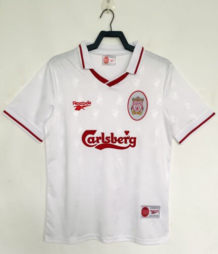 Retro Version 1996-97 Liverpool Away White  Soccer Jersey AAA