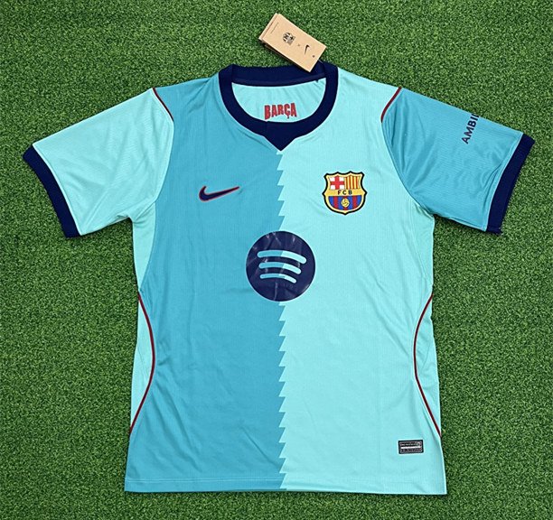 aed2c06b 26-27 Barcelona Second Away Green Thailand Soccer Jersey AAA - Image 1