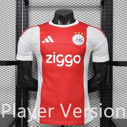 Player Version 26-27 Ajax Home White Red Soccer Jersey