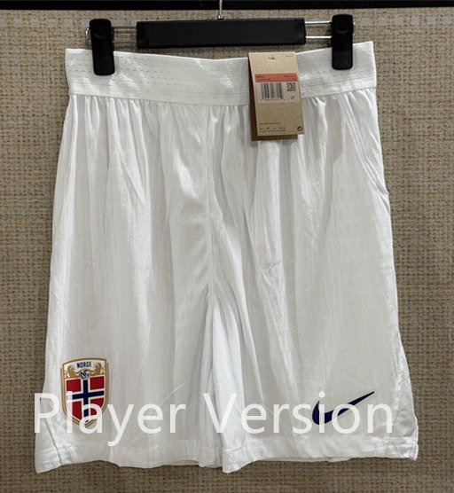 Player version 26-27 Norway Home White Soccer Shorts
