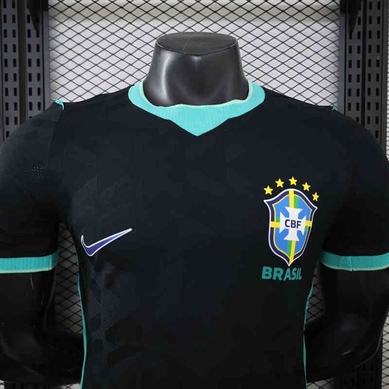Player version 2026-2027 Brazil Black Soccer Jersey AAA - Image 2