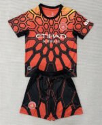 2026-2027 Manchester City Goalkeeper Black Orange Soccer uniform