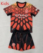 2026-2027  Manchester City  Goalkeeper Orange Black kids/youth  Soccer uniform