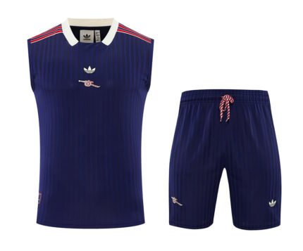2025-26 Retro version Arsenal Royal Blue Vest Soccer Uniform