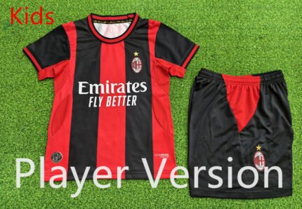 Player version 2026-27 AC Milan Home Red&Black Kids/Youth Soccer Uniform