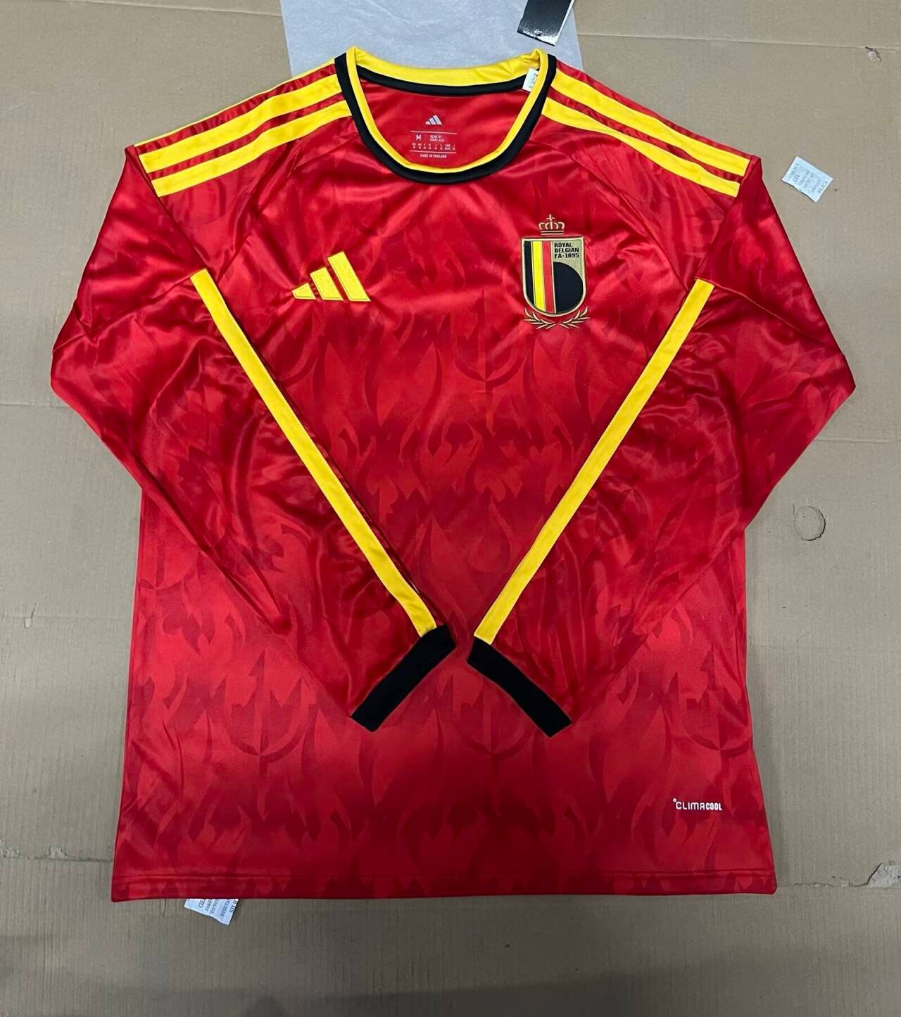 d1cd4b55 2026-2027 Belgium Home Red Long sleeves Soccer Jersey AAA - Image 1