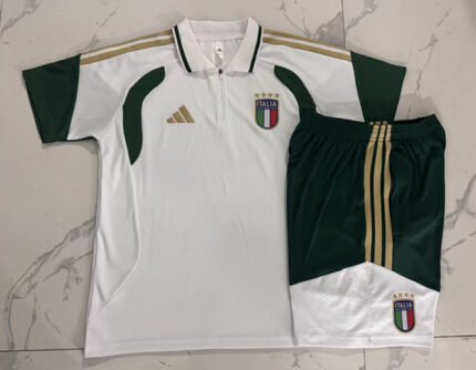2026-2027 Italy White Polo Soccer Uniform
