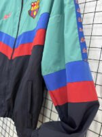 95-97 Retro version Barcelona Green Windbreaker  Soccer Jacket - Image 2
