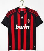 Retro Version 2008-09 AC Milan Home Red Black Soccer Jersey AAA