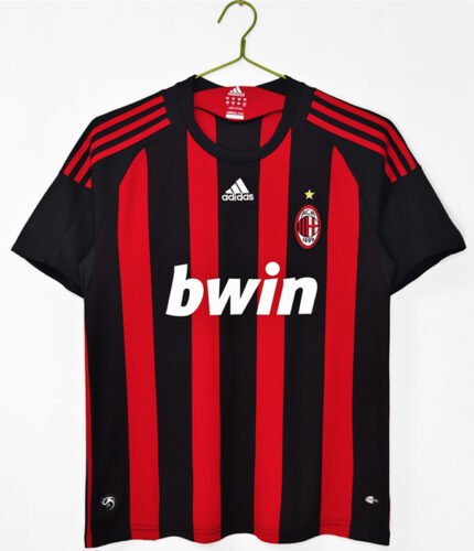 Retro Version 2008-09 AC Milan Home Red Black Soccer Jersey AAA