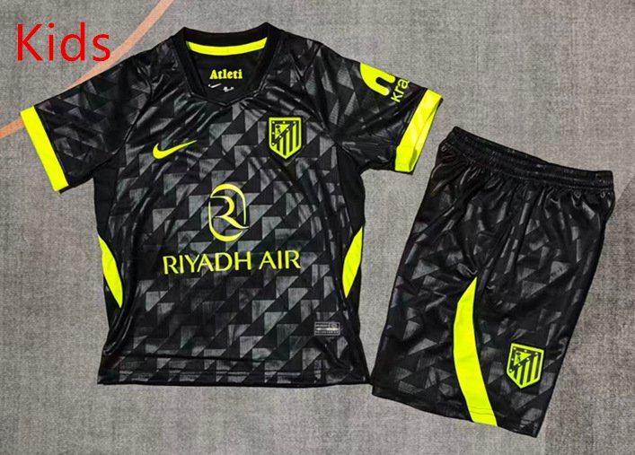2026-27 Atletico Madrid Away Black kids/youth Soccer uniform