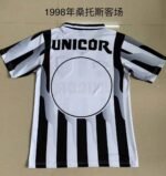 Retro version 1998 Santos Away Black White Soccer Jersey AAA - Image 2