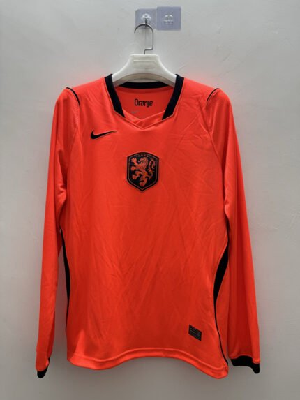 2026-27 Netherlands Home Orange Long sleeves Soccer Jersey AAA