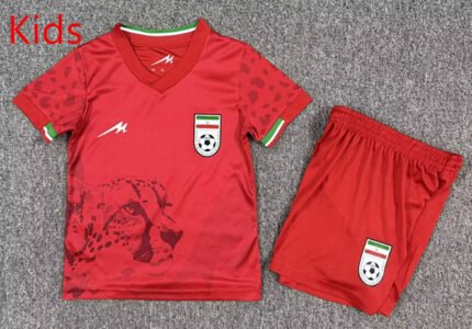 2026-27 Iran Away Red Kids/Youth Soccer Uniform