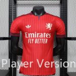 Player version 2026-27 Olympique lyonnais Away Red Soccer Jersey AAA