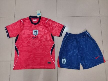 2026-27 England Away Red Soccer Uniform