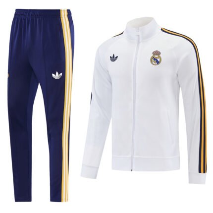 26-27 Real Madrid White Thailand Soccer Jacket Uniform
