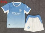 2026-2027  Manchester City  Home Blue kids/youth  Soccer uniform