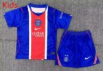26-27 2 star version Paris Home Blue Kids/Youth Soccer Uniform