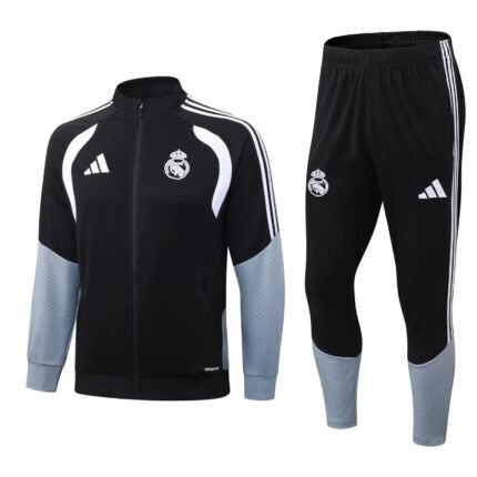 26-27 Real Madrid Black Thailand Soccer Jacket Uniform